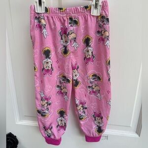 Disney 3T Girls Pink Minnie Mouse Pajama Bottoms Pants